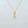 5LINK YELLOW GOLD DIAMOND NECKLACE