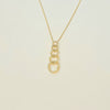5LINK YELLOW GOLD DIAMOND NECKLACE