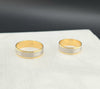 18K 2-Toned  Wedding Band S7.5 Ring 3.5g