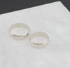 18K White Wedding Band S8.25 Ring 3.4g