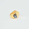 18K Gold Evil Eye S7.85 Ring 6.53g