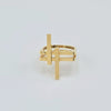 18K Gold Double Soft S7.25 Ring 4.1g