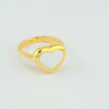 18K Gold White Heart S6.5 Ring 4.2g