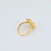 18K Gold Abstract S7.5 Ring 3.6g