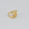 18K Gold Layers Cut Infinity S6.75 Ring 4.4g