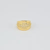 18K Gold Beaded Gold Design S6.75 Ring 3.9g