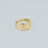 18K Gold Square Circle Triangle S5.5 Ring 1.3g