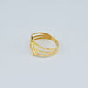 18K Gold Square Circle Triangle S5.5 Ring 1.3g