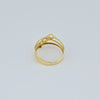 18K Gold Square Circle Triangle S5.5 Ring 1.3g