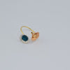 18K Gold Two Flowers S7.25 Ring 2.88g