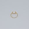 18K Gold Horseshoe S7.75 Ring 1.18g