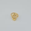 18K Gold Crescent Shaped S7 Ring 3.8g