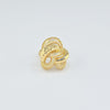 18K Gold Curve Shape S5.25 Ring 4.4g