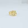18K Gold Three Feathers S6.25 Ring 3.6g