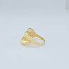 18K Gold Basket S7.75 Ring 3.6g