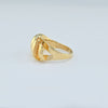18K Gold 4 Layers Wave S6.75 Ring 5.2g