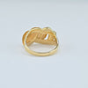 18K Gold 4 Layers Wave S6.75 Ring 5.2g