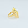 18K Gold Tear Drop S6.75 Ring 2.2g