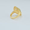 18K Gold Tear Drop S6.75 Ring 2.2g