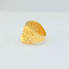 18K Gold Feather Band S7.75 Ring 7.89g
