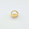 18K Gold Double V S7.75 Ring 6.1g