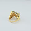 18K Gold Ripple Wave Diamond S7.5 Ring 7.2g