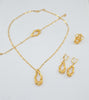 18K Freeform Teardrop Necklace 4.6g