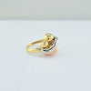 18K Triple Round Beads S6 Ring 3.7g