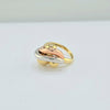 18K Triple Round Beads S6 Ring 3.7g