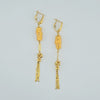 18K Gold Hanging Nugget Earrings 8.1g