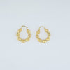18K Gold Bamboo Earrings 4.9g