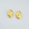 18K Gold Large Queen Earrings 7.6g