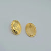 18K Gold Large Queen Earrings 7.6g