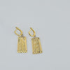 18K Gold Curtain Earrings 3.9g