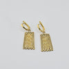 18K Gold Curtain Earrings 3.9g