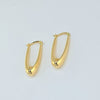 18K Gold Long Oval Earrings 2.5g
