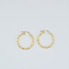 18k Diamond Cut Hoop Earrings01 1.4g