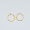 18k Diamond Cut Hoop Earrings01 1.4g