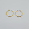 18K Gold Large Laser Cut Earrings 1.4g