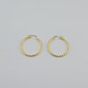 18k twist hoops 1.67gr
