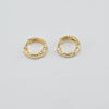 18K Gold Mini Laser Cut Earrings 1.9g