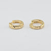 18K Gold Small Mini Laser Cut Earrings 1.3g