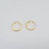 18k Charm Hoop Earrings 2g