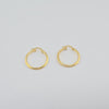 18k Charm Hoop Earrings 2g