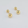 18K Gold Ball Earrings 3.8g