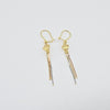 18K Gold Hanging Tattered Earrings 2g