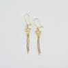 18K Gold Tattered Earrings 2.3g