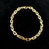 18k Paperclip Chain 9mm Bracelet 13.6g