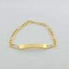18k Figaro ID 5mm Bracelet 6.3g