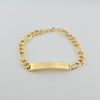 18K Gold Figaro ID 7mm Bracelet 9g